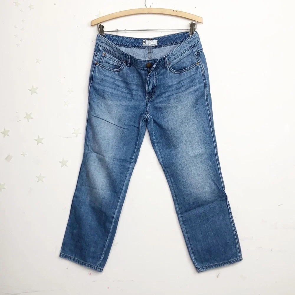 FREE people cropped boyfriend jeans
